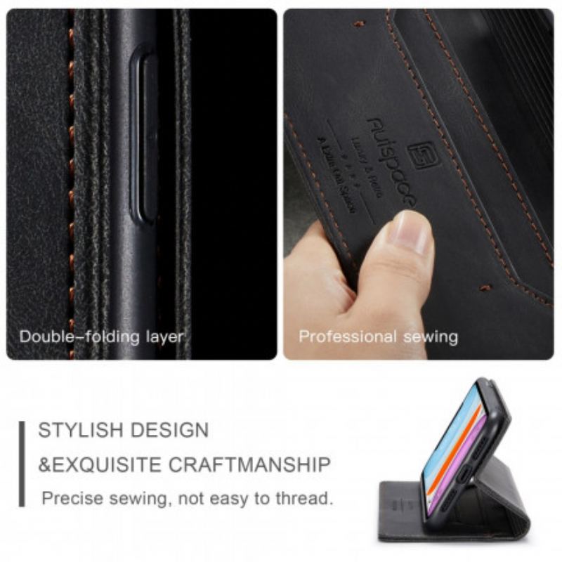 Capa De Celular Para iPhone 11 Flip Tecnologia Rfid Com Efeito De Couro