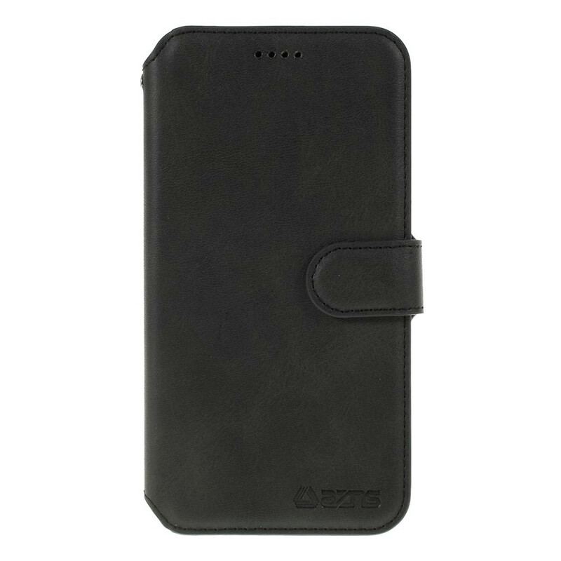 Capa De Couro Para iPhone 11 Efeito Couro Azns