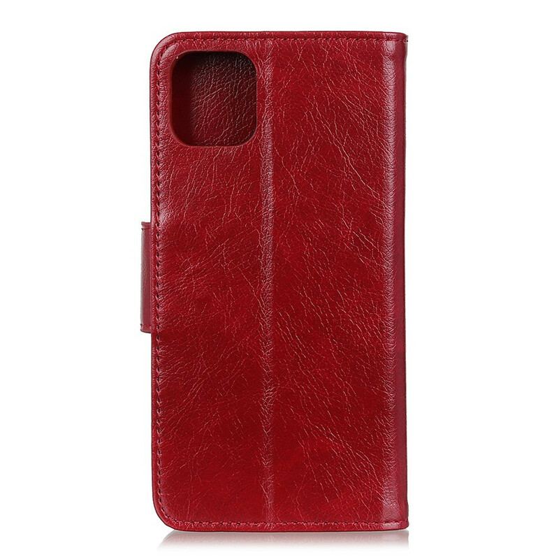 Capa Em Pele Para iPhone 11 Couro Napa Rachado