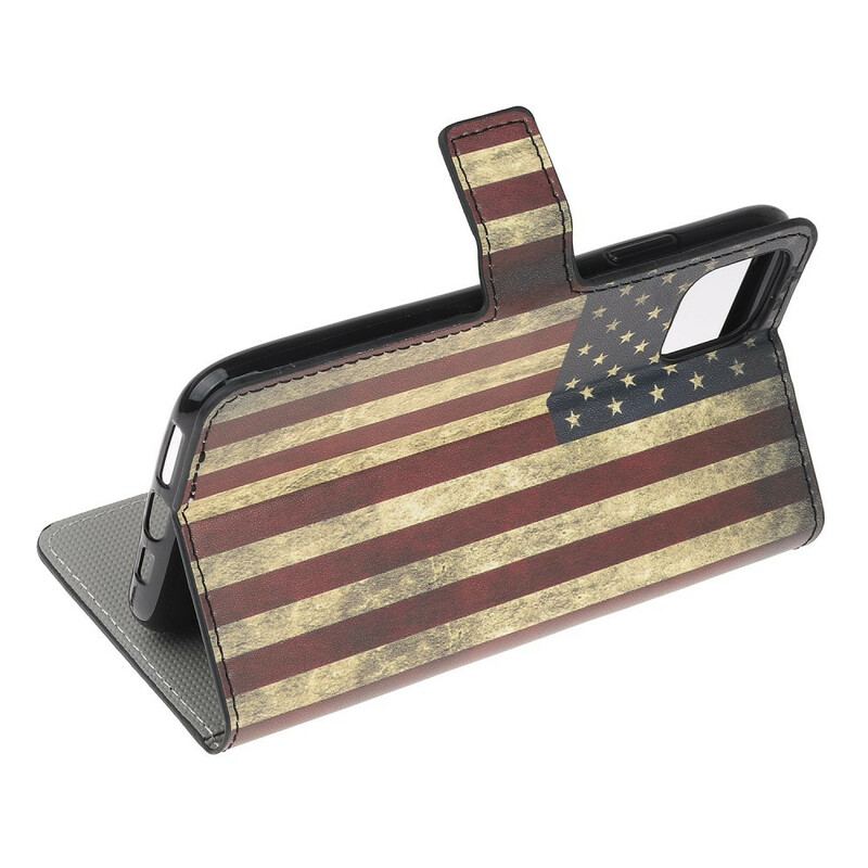 Capa Flip Para iPhone 11 Bandeira Dos Eua