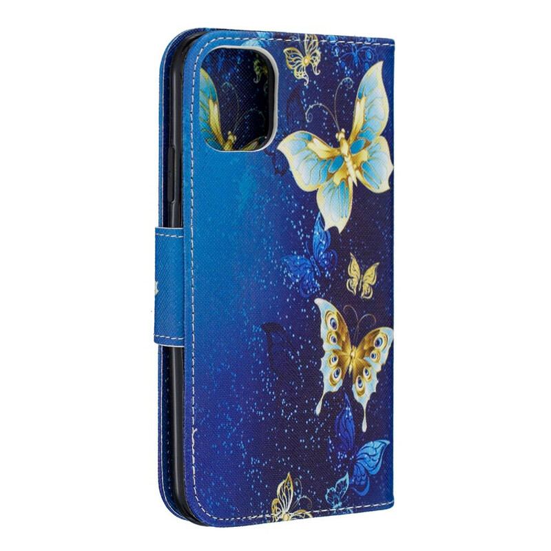 Capa Flip Para iPhone 11 Borboletas Incríveis