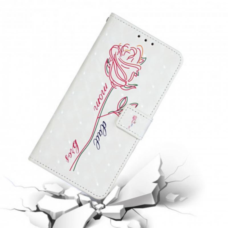 Capa Flip Para iPhone 11 De Cordão Alça Ajustável Flor