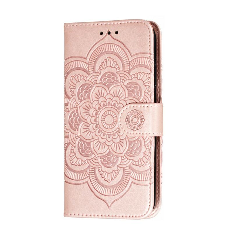 Capa Flip Para iPhone 11 De Cordão Mandala Alça Completo