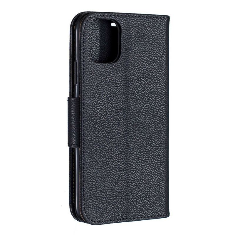 Capa Flip Para iPhone 11 De Cordão Strappy Efeito Couro Lichia Colorida