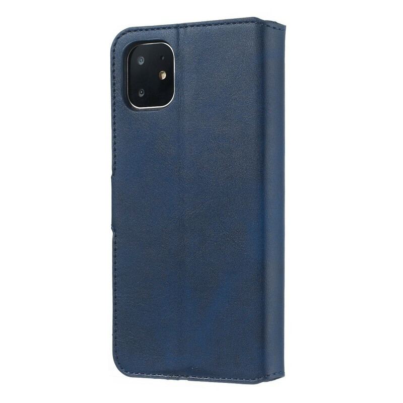 Capa Flip Para iPhone 11 Couro Sintético Empresarial Retrô