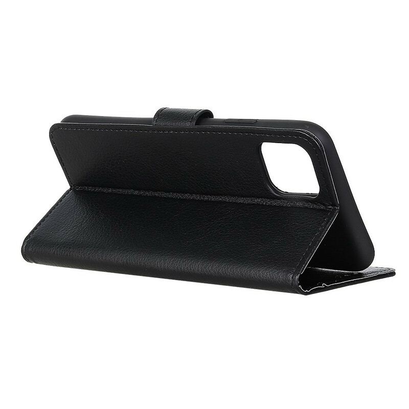 Capa Flip Para iPhone 11 Couro Sintético De Lichia