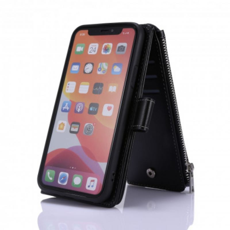 Capa Flip Para iPhone 11 Negócio Multifuncional