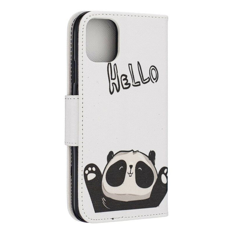 Capa Flip Para iPhone 11 Olá Panda