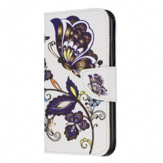 Capa Flip Para iPhone 11 Tatuagem De Borboleta