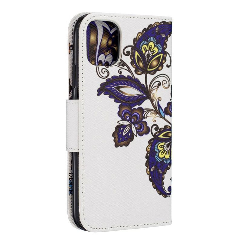 Capa Flip Para iPhone 11 Tatuagem De Borboleta