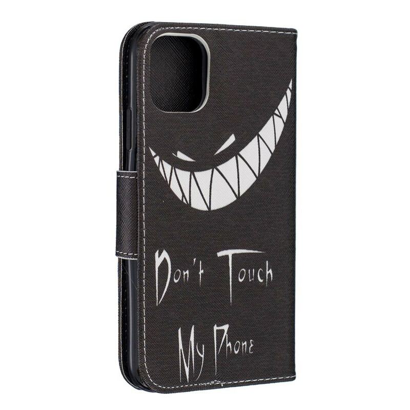 Capa Flip Para iPhone 11 Telefone Do Diabo