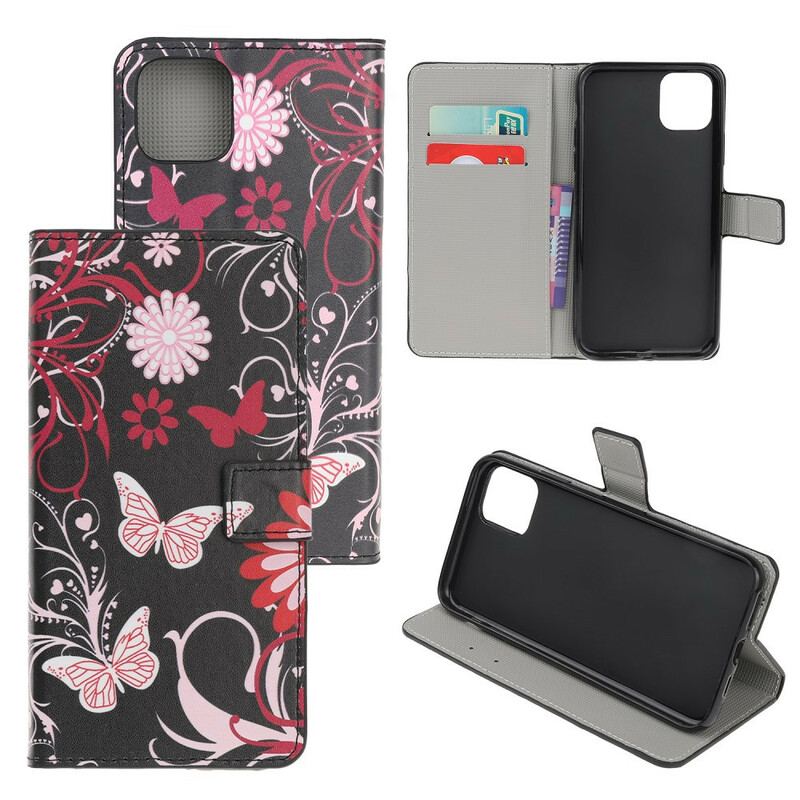 Capa Folio Para iPhone 11 Borboletas Insanas