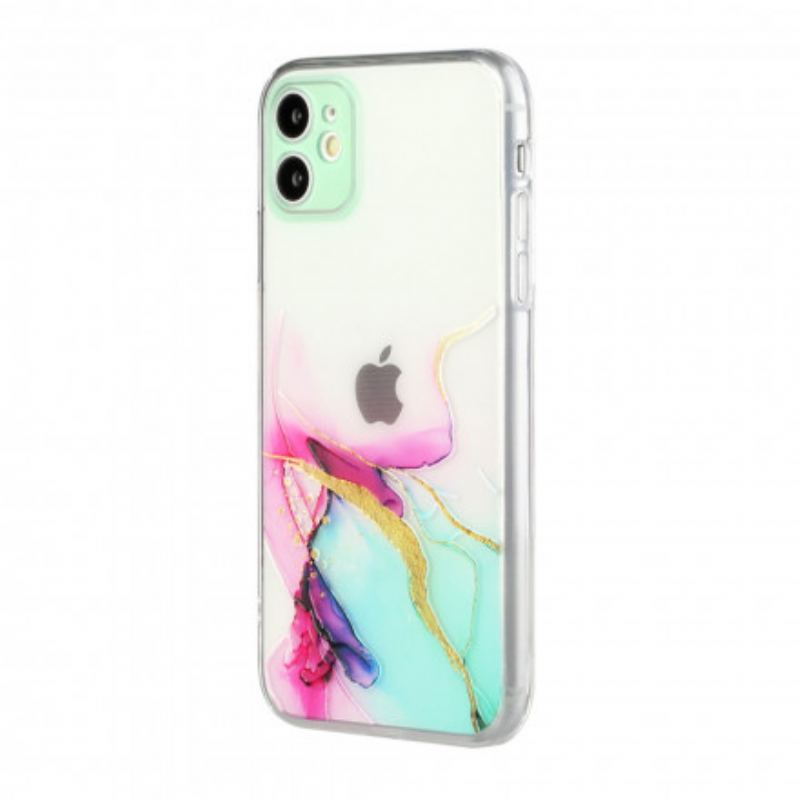 Capa Para iPhone 11 Artístico Flexível