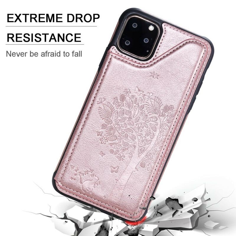 Capa Para iPhone 11 Cat Print Multifuncional