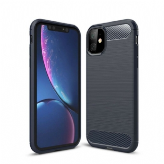 Capa Para iPhone 11 Fibra De Carbono Escovada