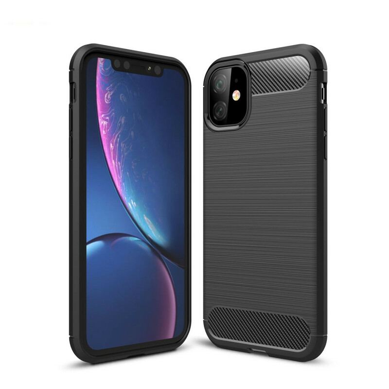 Capa Para iPhone 11 Fibra De Carbono Escovada