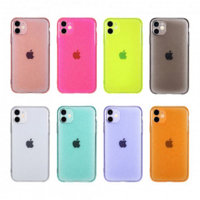 Capa Para iPhone 11 Glitter Fluorescente