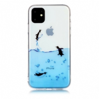 Capa Para iPhone 11 Jogo De Pinguim Sem Costura