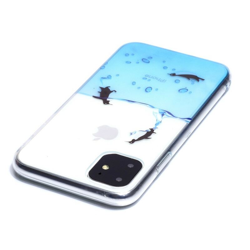 Capa Para iPhone 11 Jogo De Pinguim Sem Costura