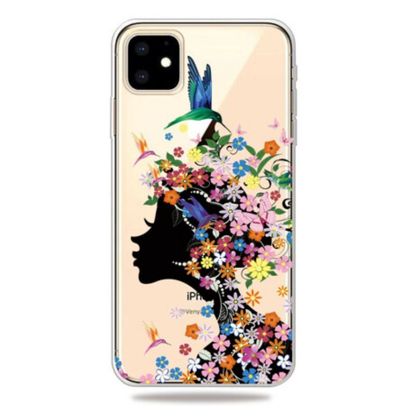 Capa Para iPhone 11 Linda Cabeça De Flor