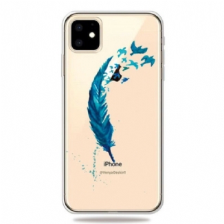 Capa Para iPhone 11 Linda Pena Azul