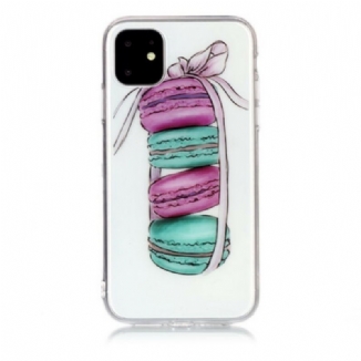 Capa Para iPhone 11 Macarons Gourmet Transparentes