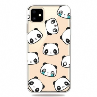 Capa Para iPhone 11 Pandas Sentimentais