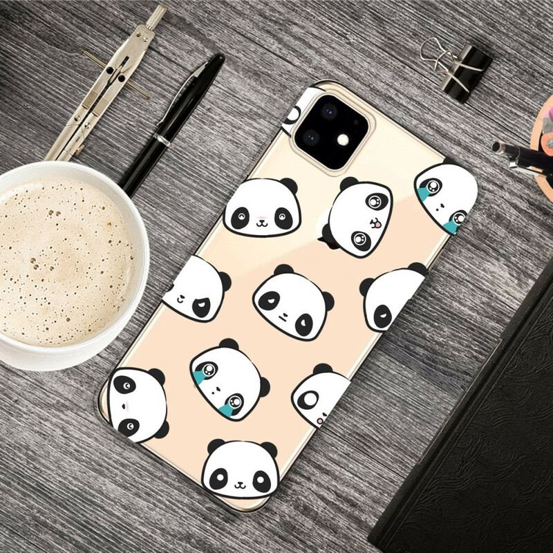 Capa Para iPhone 11 Pandas Sentimentais