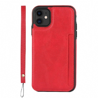 Capa Para iPhone 11 Suporte Para Cartão E Cordão