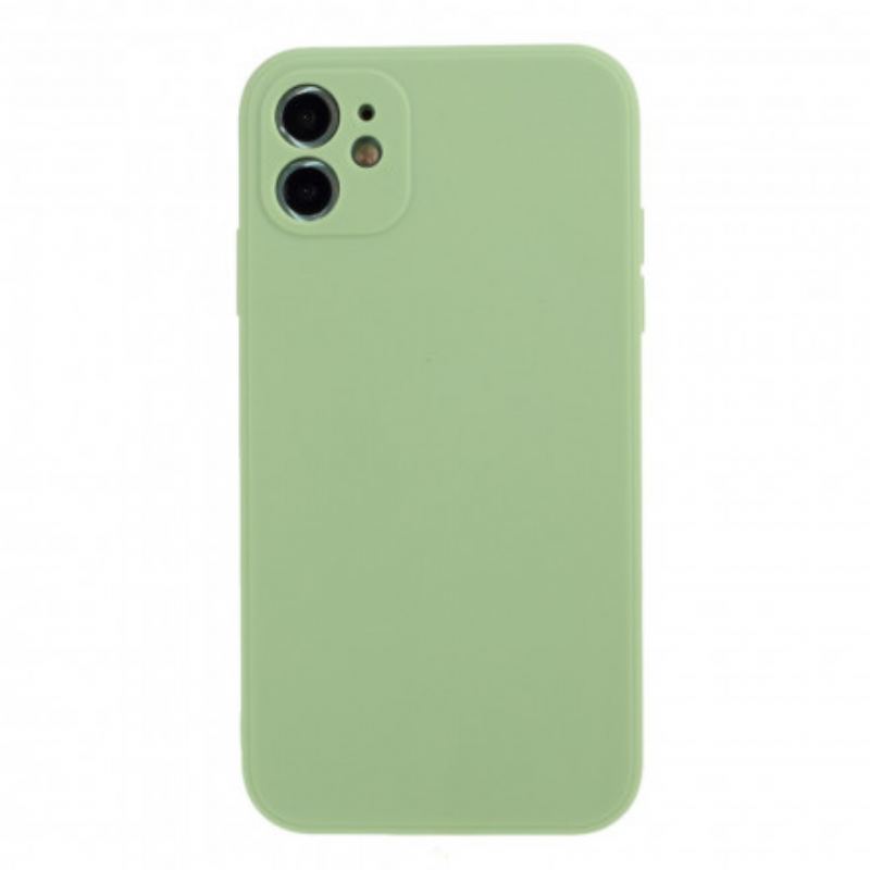 Capa Para iPhone 11 Tapete De Silicone Cor Pura