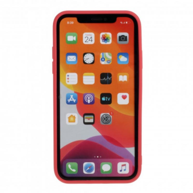 Capa Para iPhone 11 Tapete De Silicone Cor Pura