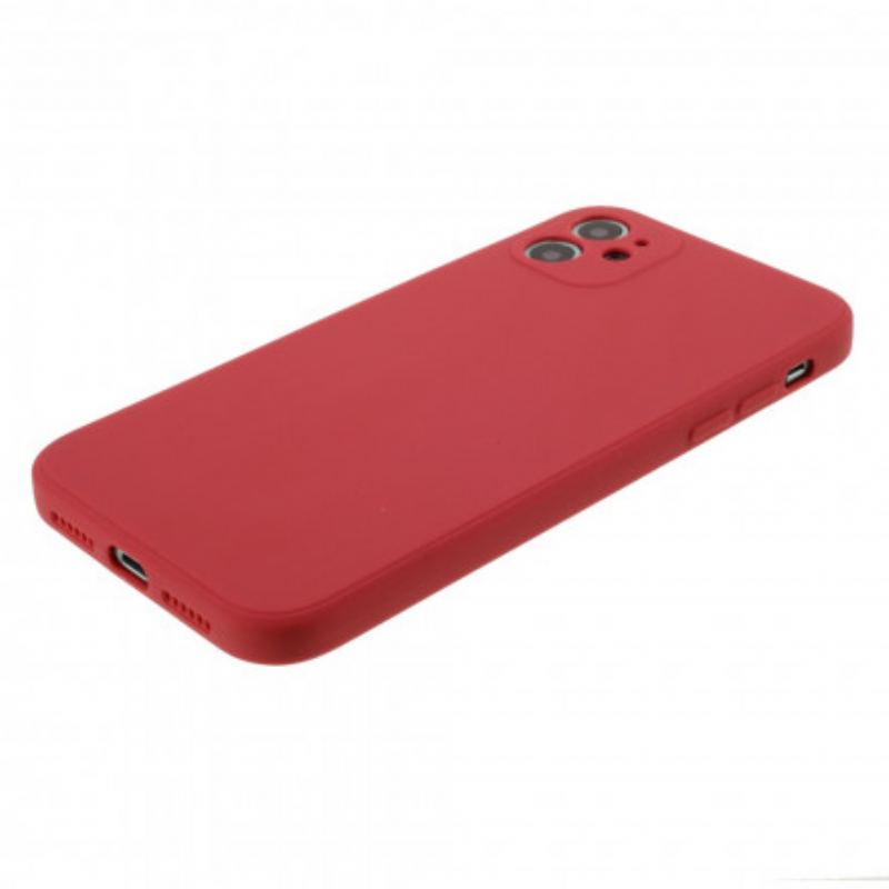 Capa Para iPhone 11 Tapete De Silicone Cor Pura