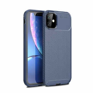 Capa Para iPhone 11 Textura Flexível De Fibra De Carbono