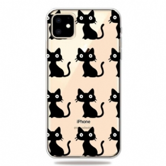 Capa Para iPhone 11 Vários Gatos Pretos