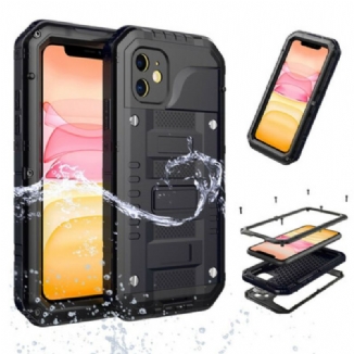 Capa Para iPhone 11 Vidro Temperado À Prova D'água E Metal