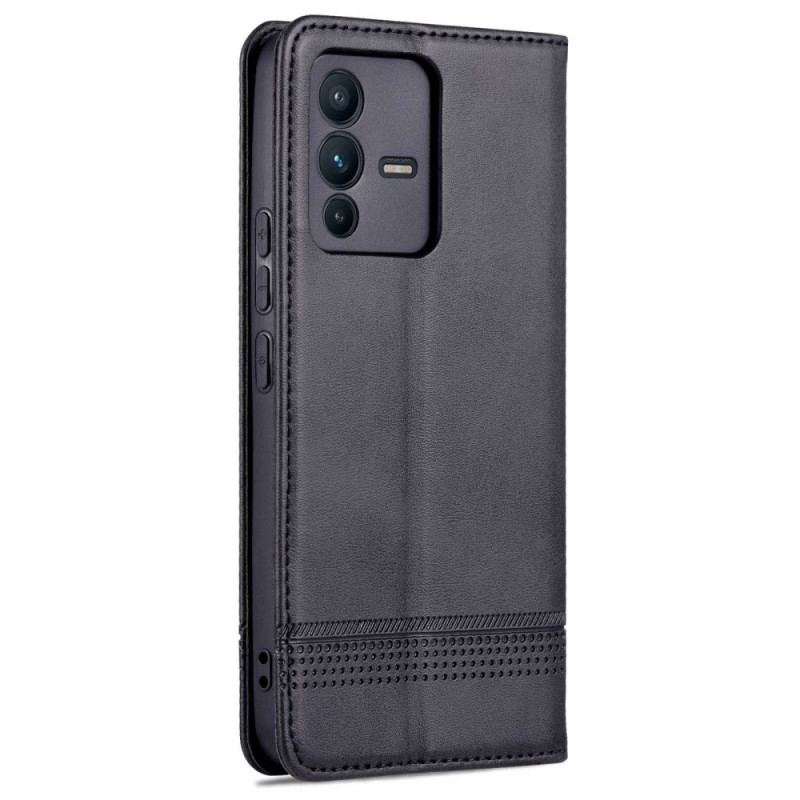 Capa De Celular Para Vivo V23 5G Flip Couro Sintético Azns