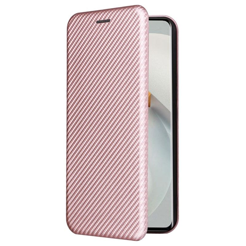 Capa De Celular Para Vivo V23 5G Flip Fibra De Carbono Colorida