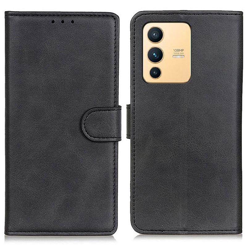 Capa De Couro Para Vivo V23 5G Couro Sintético Fosco