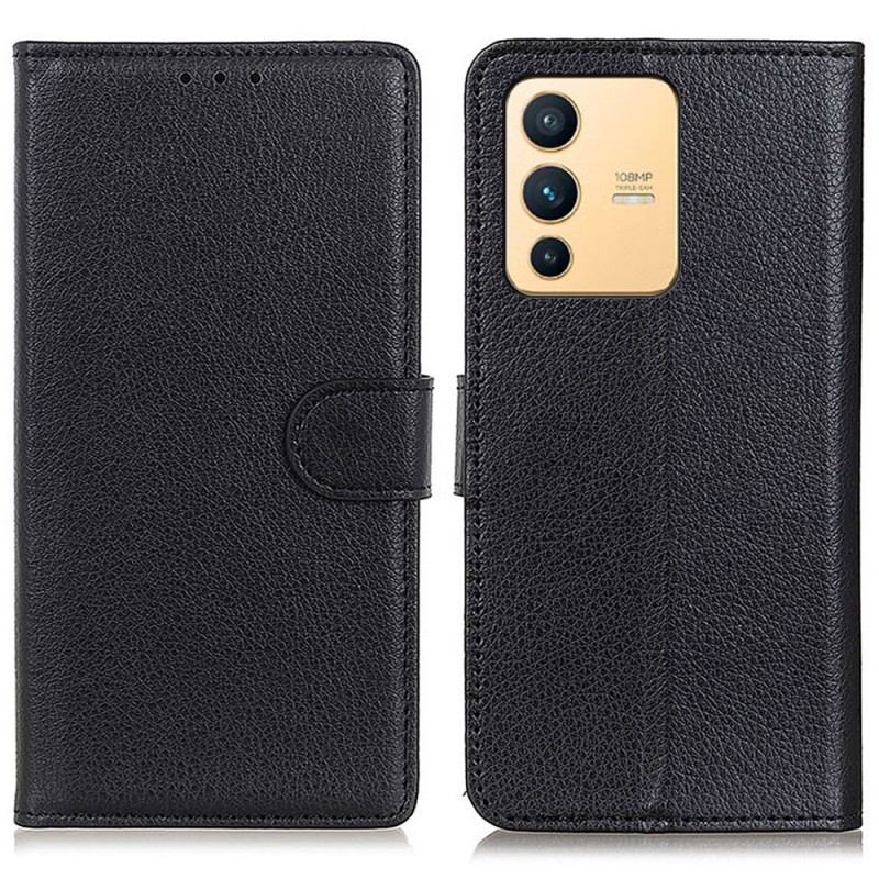 Capa Flip Para Vivo V23 5G Couro Falso Tradicional