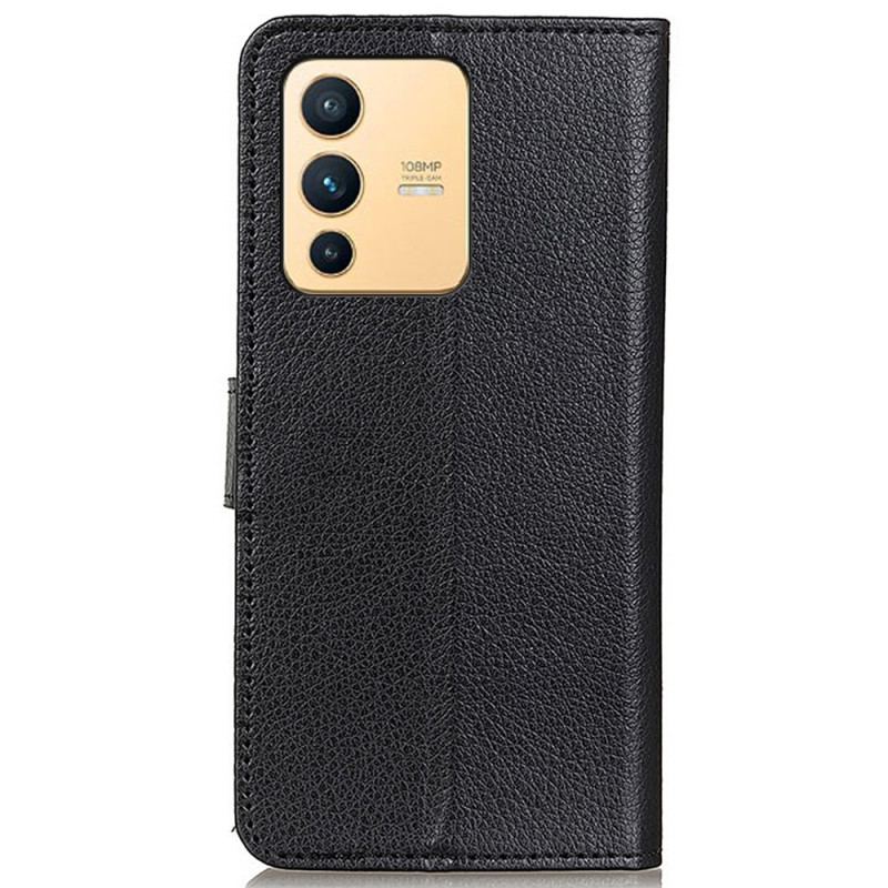 Capa Flip Para Vivo V23 5G Couro Falso Tradicional