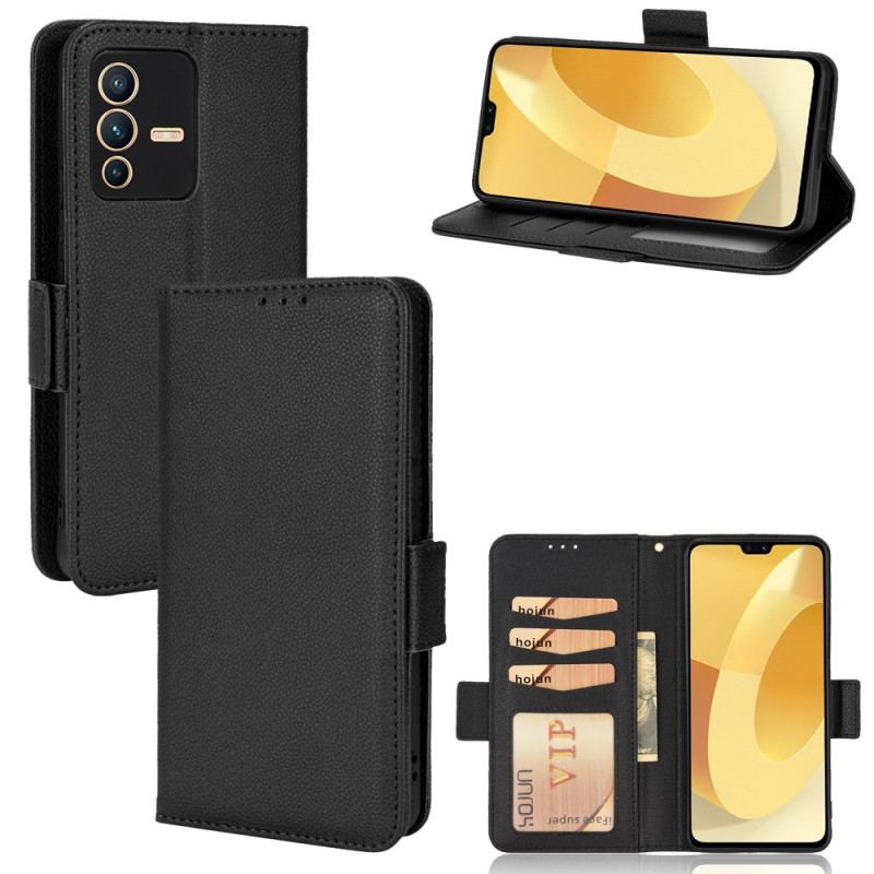 Capa Flip Para Vivo V23 5G Fecho Duplo Finesse