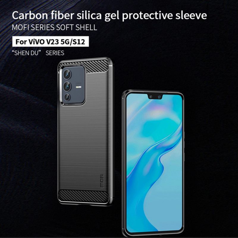 Capa Para Vivo V23 5G Fibra De Carbono Escovada