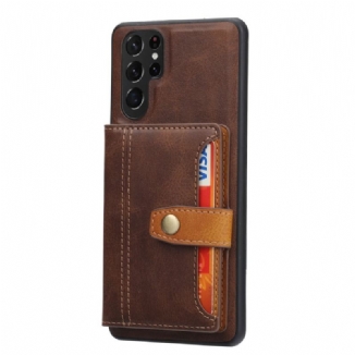 Capa De Celular Para Samsung Galaxy S22 Ultra 5G Alça De Suporte Para Titular Do Cartão