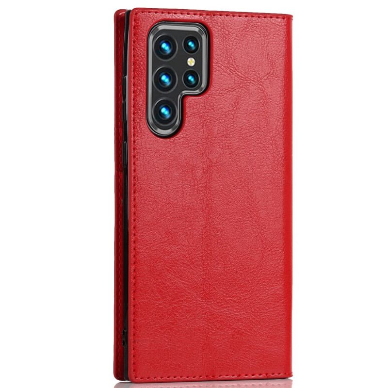 Capa De Celular Para Samsung Galaxy S22 Ultra 5G Flip Couro Legitimo