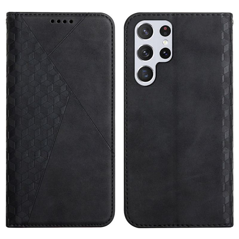 Capa De Celular Para Samsung Galaxy S22 Ultra 5G Flip Efeito Geocouro