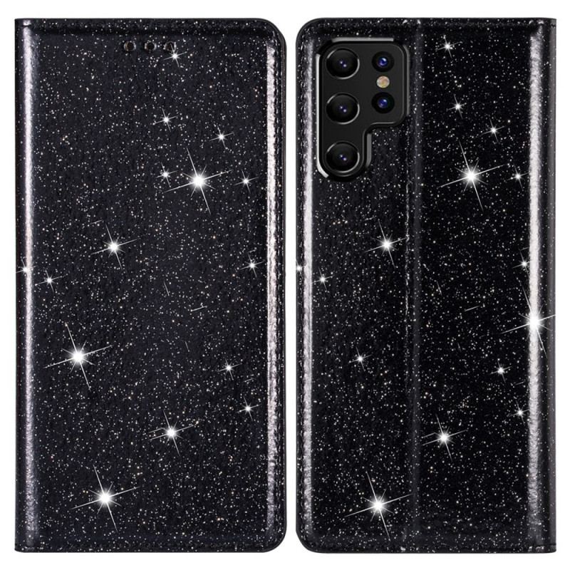 Capa De Celular Para Samsung Galaxy S22 Ultra 5G Flip Estilo De Lantejoulas