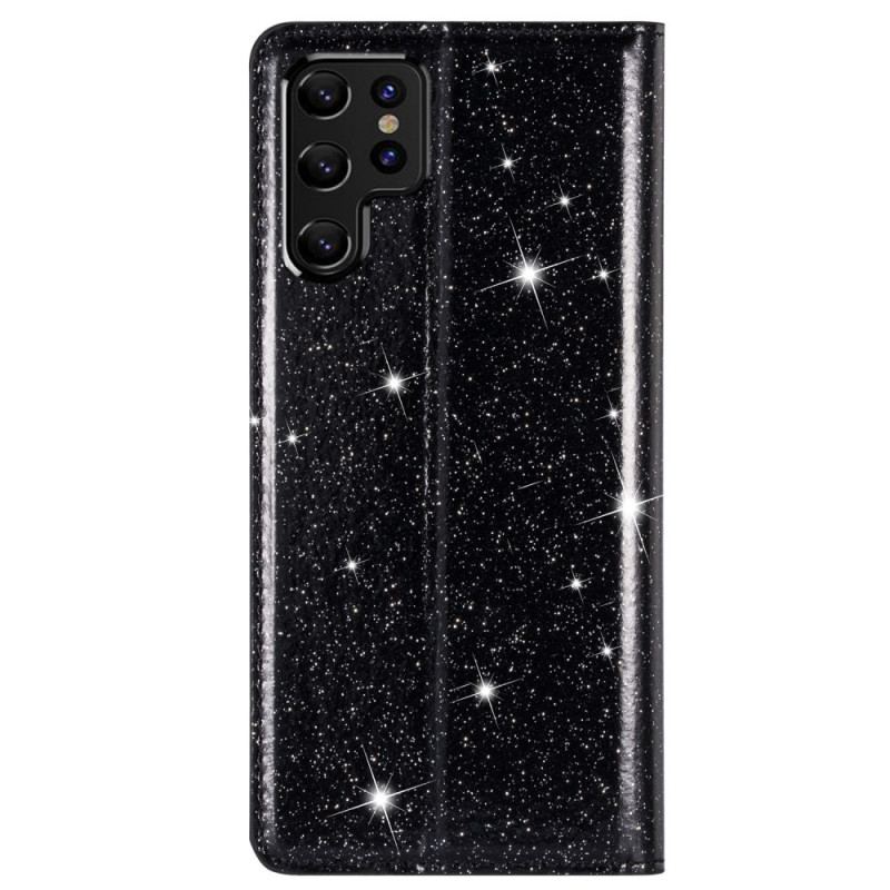 Capa De Celular Para Samsung Galaxy S22 Ultra 5G Flip Estilo De Lantejoulas