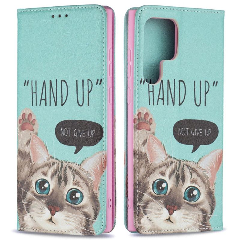 Capa De Celular Para Samsung Galaxy S22 Ultra 5G Flip Hand-up