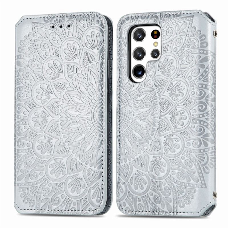 Capa De Celular Para Samsung Galaxy S22 Ultra 5G Flip Mandala