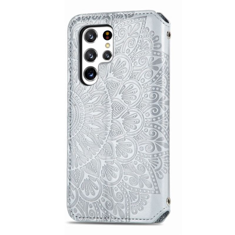 Capa De Celular Para Samsung Galaxy S22 Ultra 5G Flip Mandala